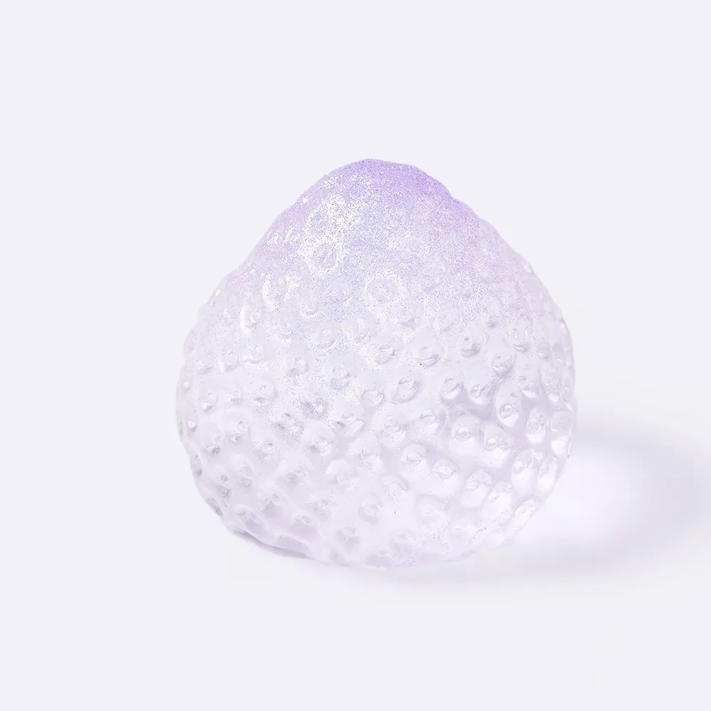 Glitter Clear-purple Strawberry Taba Squishy
