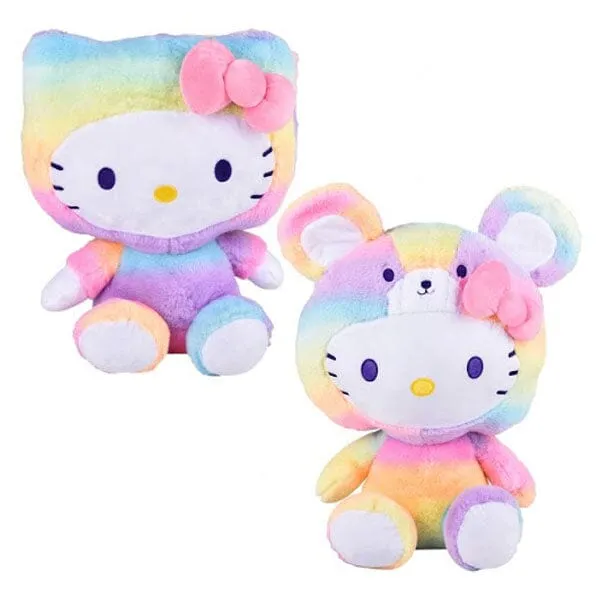 Hello Kitty 6.5" Fuzzy Rainbow Sherbet Onesie Plush (Style )