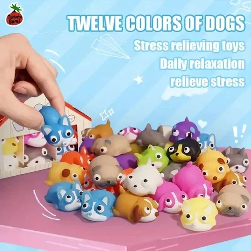 Kawaii Dog Mochi Squishy 12-Pack