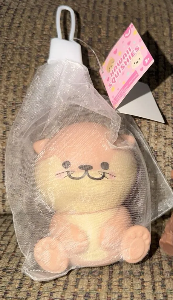 Kawaii Squishies Cat Bun, Otter, Squirrel Set