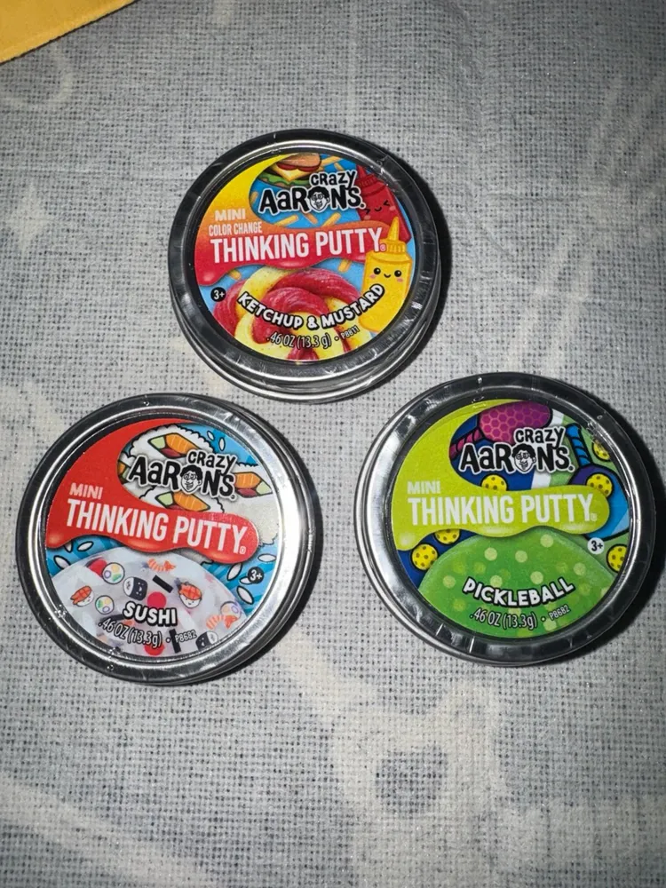 Mini Thinking Putty Sushi Pickleball Ketchup & Mustard