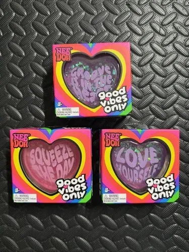 Nee Doh Good Vibes Only Heart Squishy