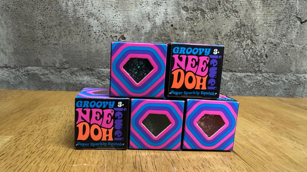 Nee-Doh Groovy Jewel Sparkly Glitter Squishy
