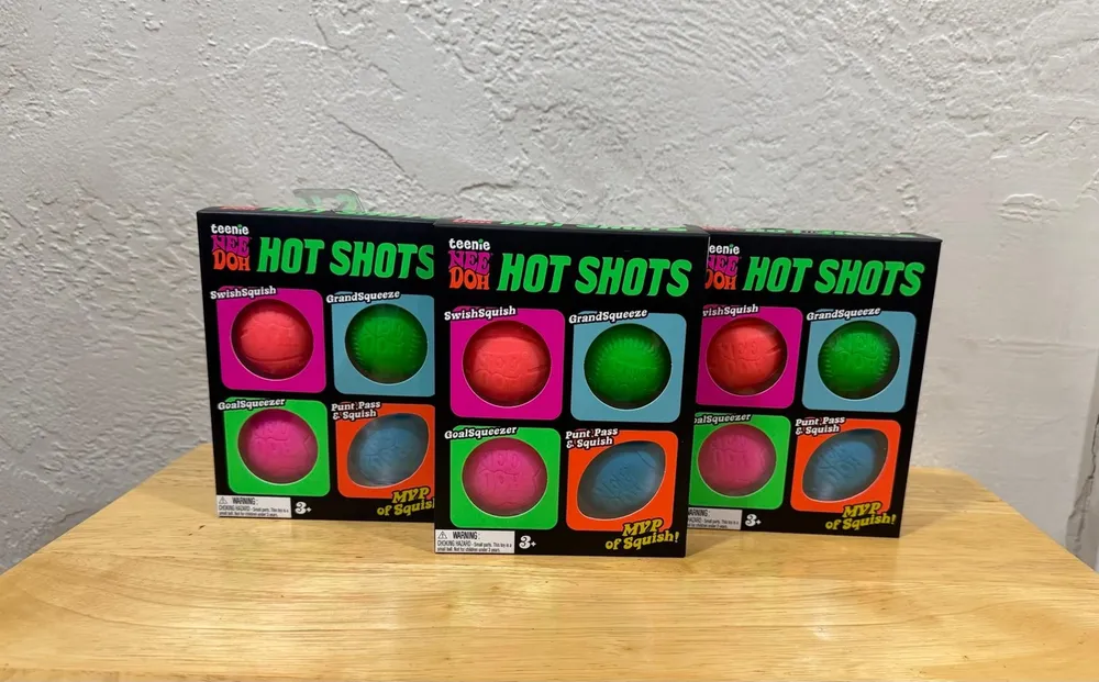 Nee-Doh Hot Shots Squeeze Ball 4-Pack