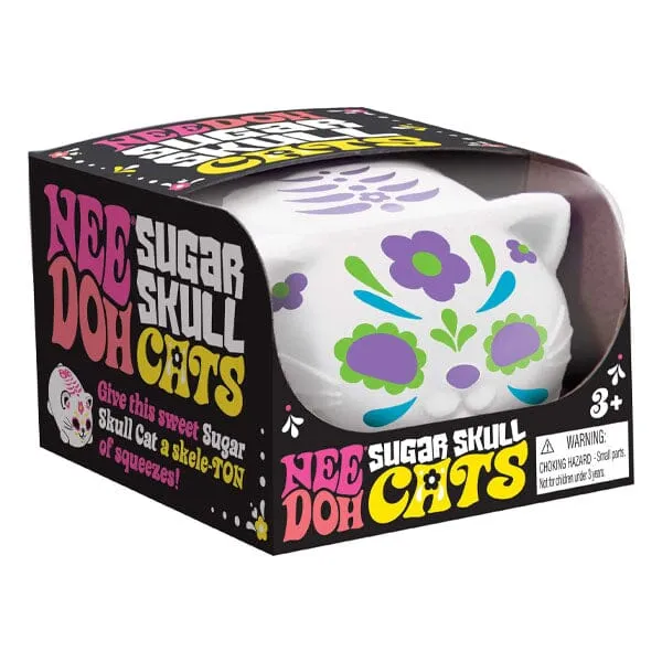 Nee Doh Sugar Skull Cats Squishy Fidget Toy