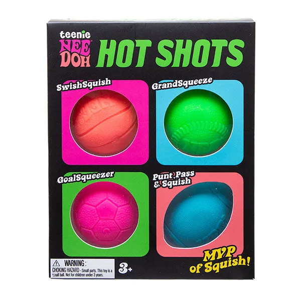 Nee Doh Teenie Hot Shots Sports Balls Squishy Fidget Toys