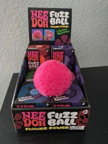 NeeDoh Fuzz Ball Flower Power Orange