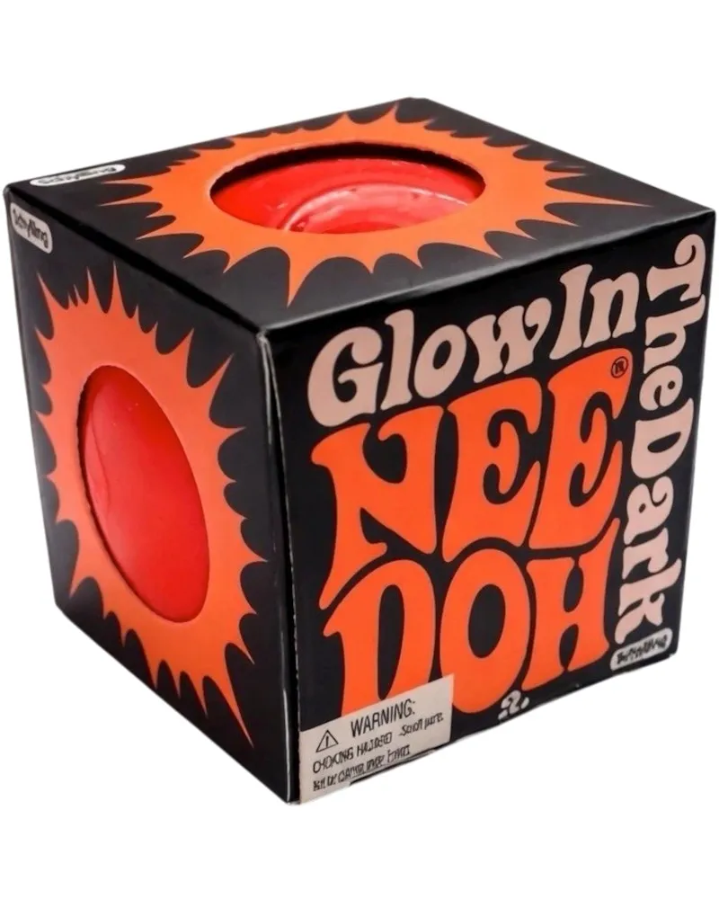 NeeDoh Glow in the Dark Squishy Fidget Toy Orange