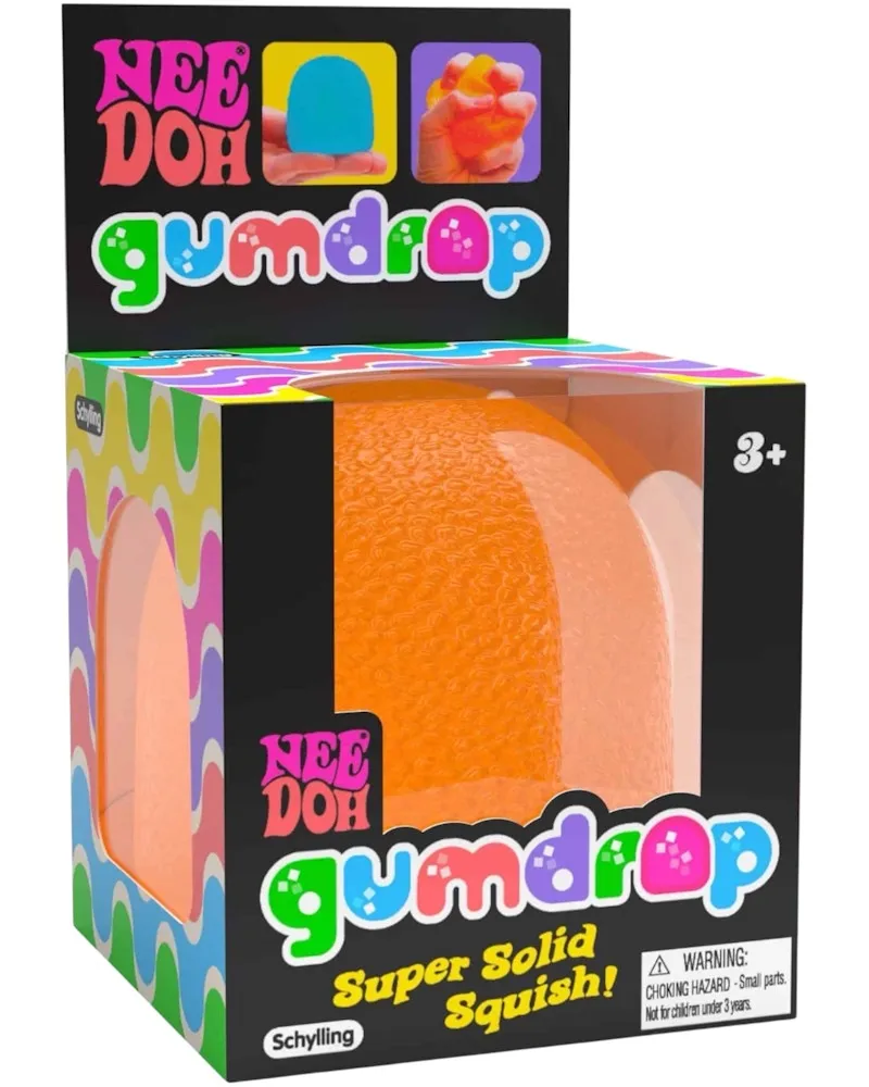 NeeDoh Gumdrop Squishy Fidget Toy Orange