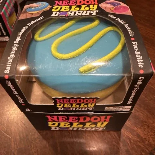 NeeDoh Jelly Dohnut Squishy Fidget Toy Blue