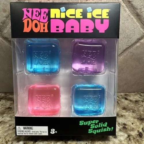 NeeDoh Nice Ice Baby Squishy Cubes 4 Pack