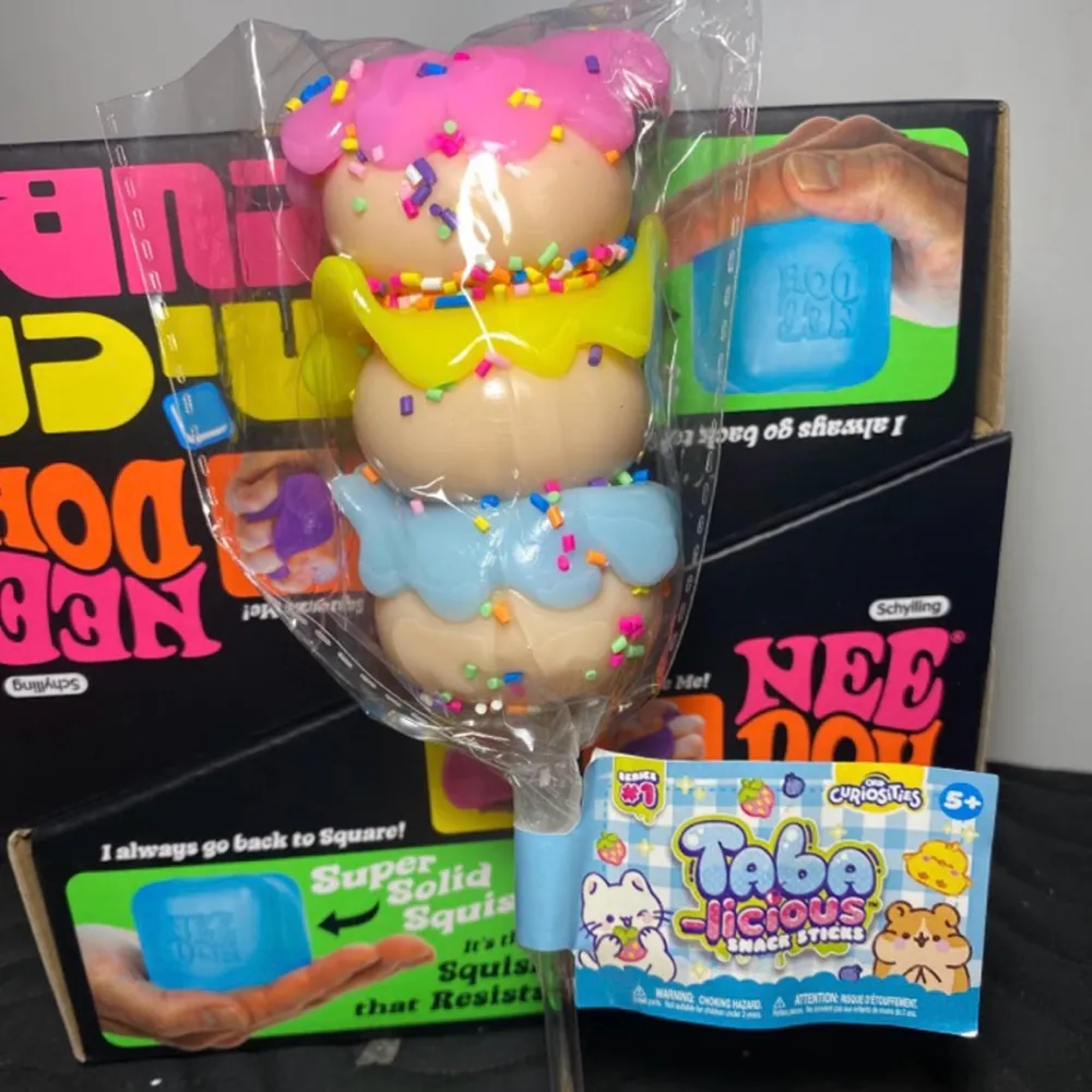 ORB Curiosities Rainbow Mochi On Stick Squishy