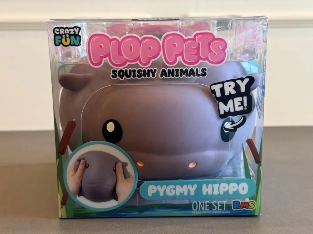 Pygmy Hippo Squishy Viral Plop Pets Mochi Animal Fidget Toy