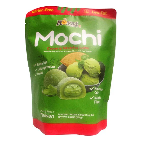 Royal Family Mochi Rice Treats Creamy Matcha Latte