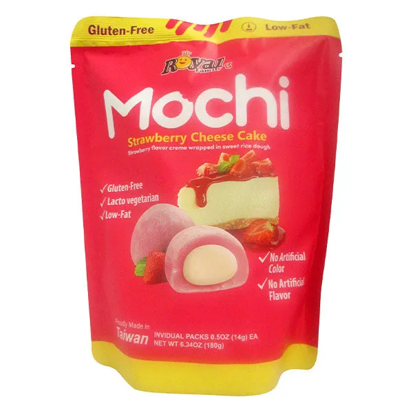 Royal Family Mochi Rice Treats Strawberry Cheesecake