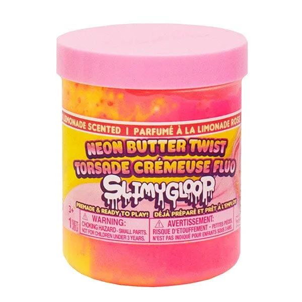 SlimyGloop Pink Lemonade Neon Butter Twist Pre-Made & Ready To Play Slime (6.3oz)