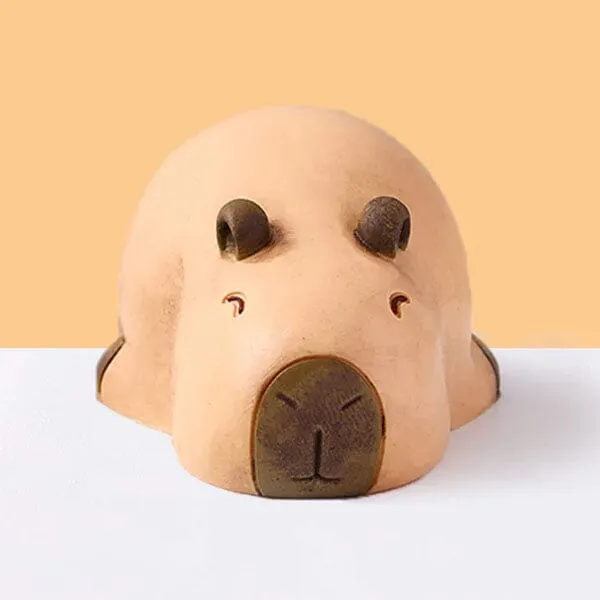 SqueezeSquad Taba Deluxe Premium Silicone Squishies Fidget Toy - Capybara