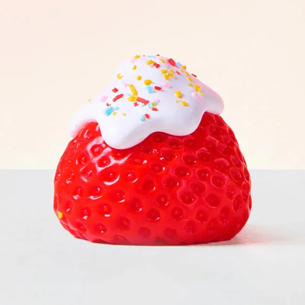 SqueezeSquad Taba Deluxe Premium Silicone Squishies Fidget Toy - Strawberry