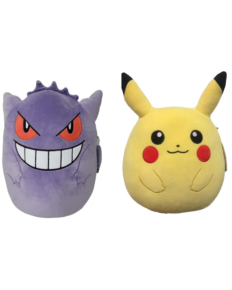 Squishmallow Pokemon Gengar and Pikachu 10 Inch Plush (Standard Retail Version)Buy Now from