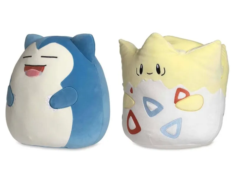 Squishmallow Pokemon Snorlax and Togepi 12" Pokemon Center Exclusive Plush Set