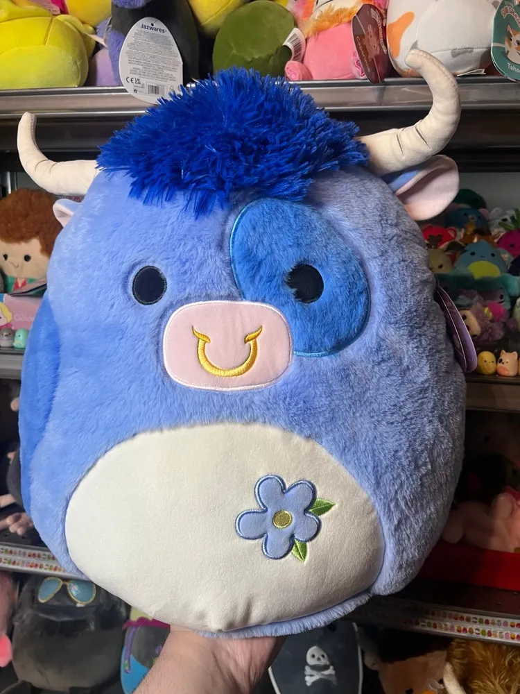 Squishmallows Bermayeh the Cow FuzzaMallows 16 Inch Exclusive