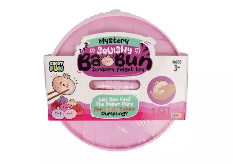 Squishy Bun Mystery Squishy "Dumpling" (Rose Gold Glitter) Blind Box
