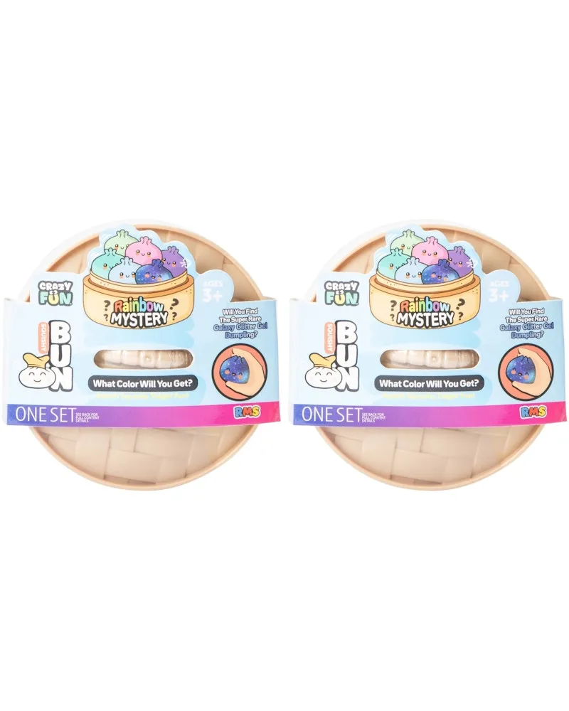 Squishy Bun Rainbow Mystery Squishy "Dumpling" (Galaxy Glitter Gel Chase Version) Blind Box 2x Lot