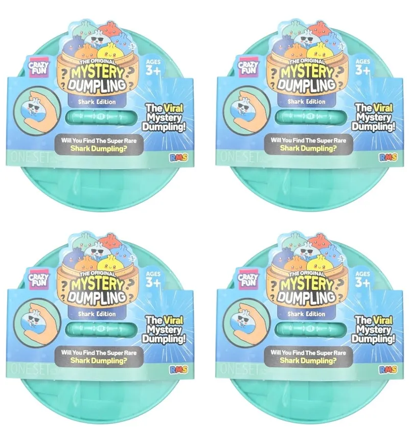 Squishy Bun The Original Mystery Dumpling Shark Edition Blind Box 4x Lot