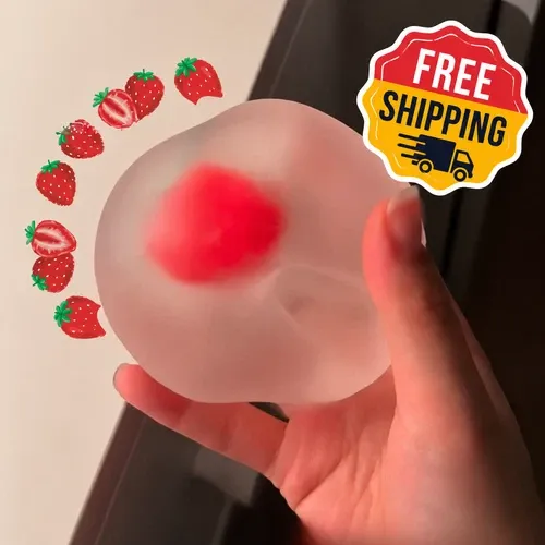 Strawberry Mochi Squishy Stress Ball