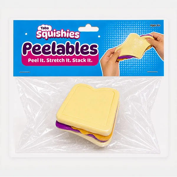 Taba Squishies Peelables Deluxe Premium Silicone Fidget Toy PB&J Sandwich