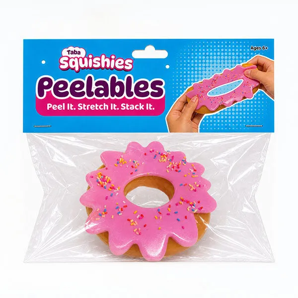 Taba Squishies Peelables Deluxe Premium Silicone Fidget Toy Sprinkle Donut