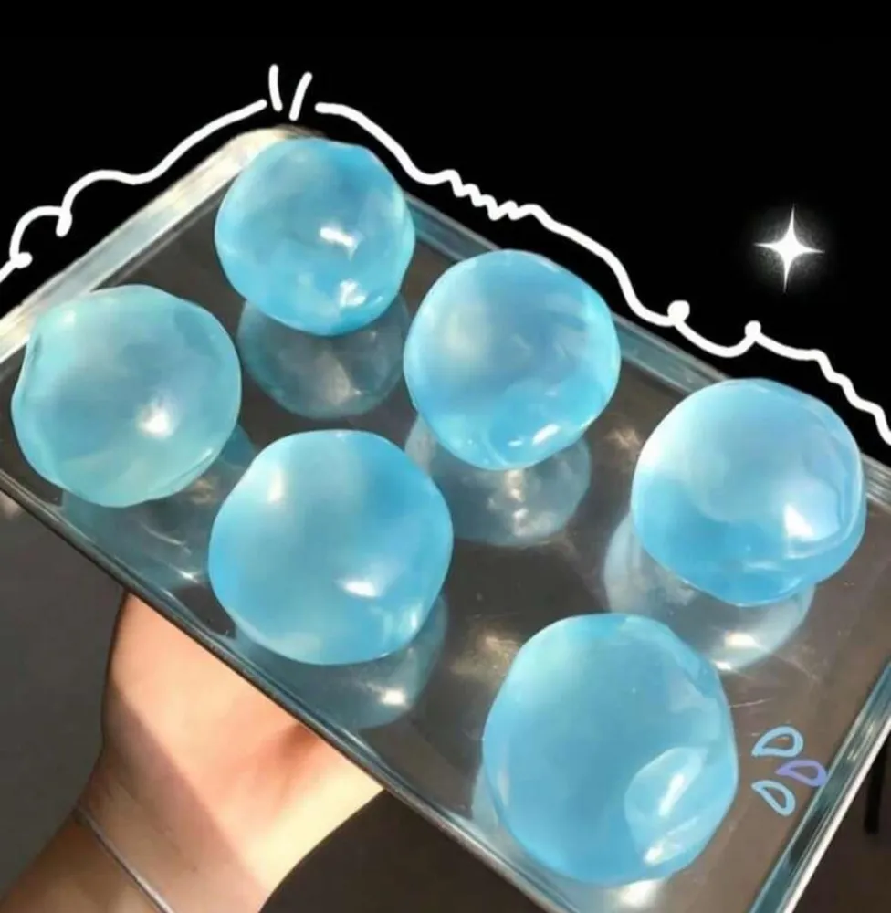 Transparent Mochi Squishy Toy – Soft Stretchy Coconut Gel Fidget