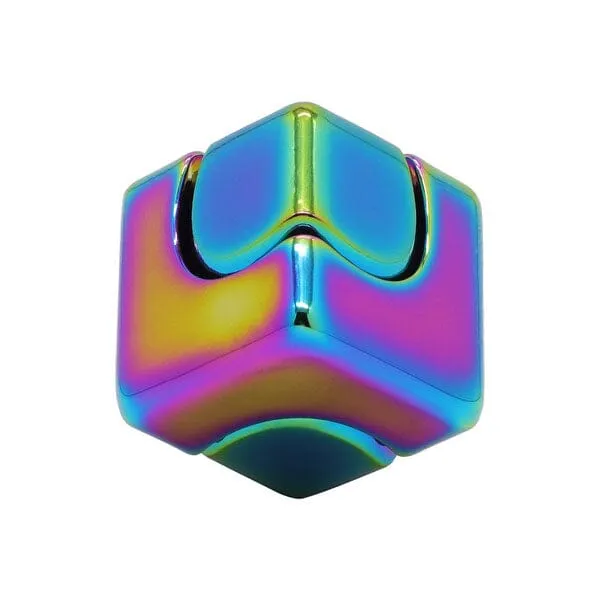Trend Hub Orbit Cube Spinning Metal Fusion Fidget Toy ()