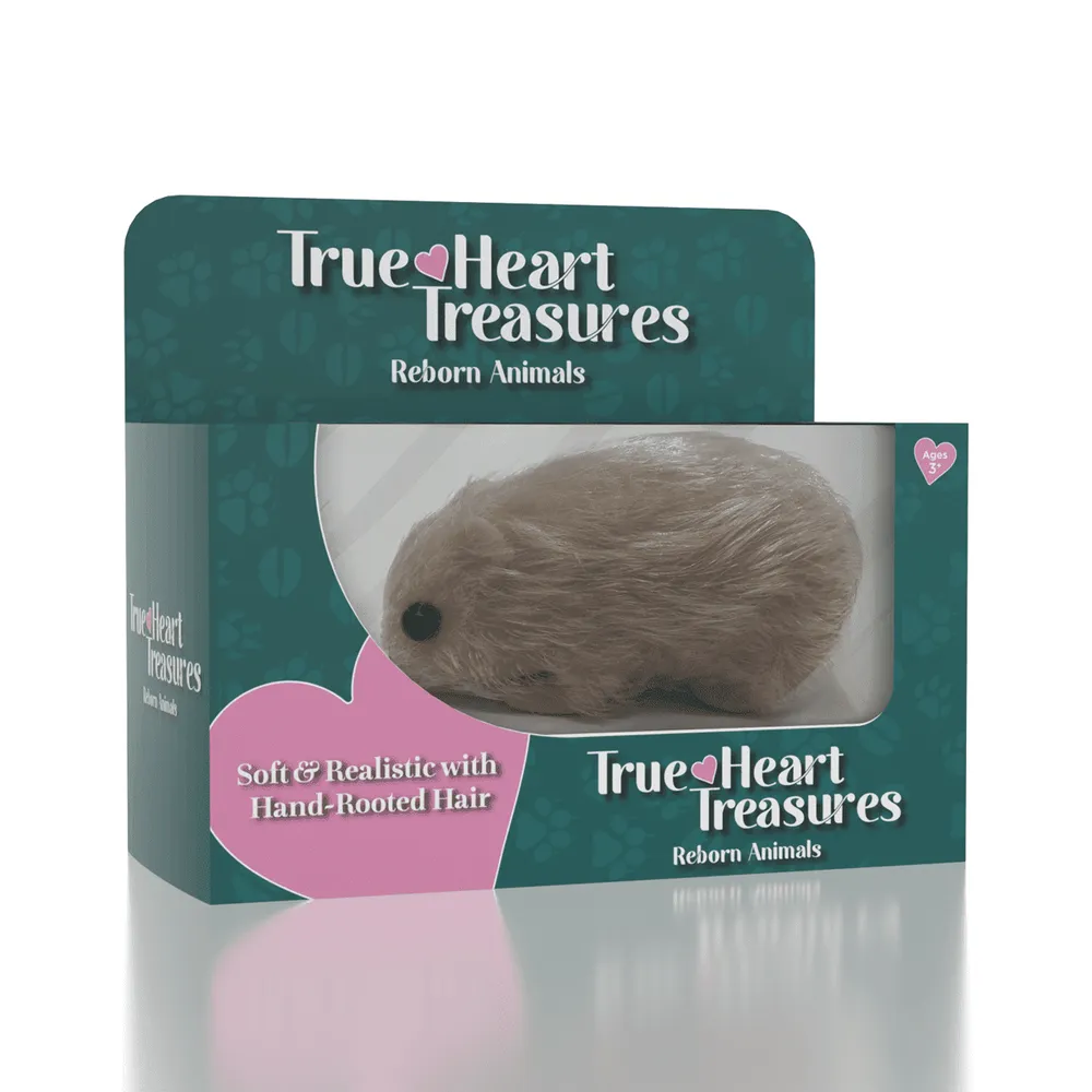 TrueHeart Treasures Reborn Animals: Holly The Hamster Realistic Mini Silicone Newborn Hamster Baby