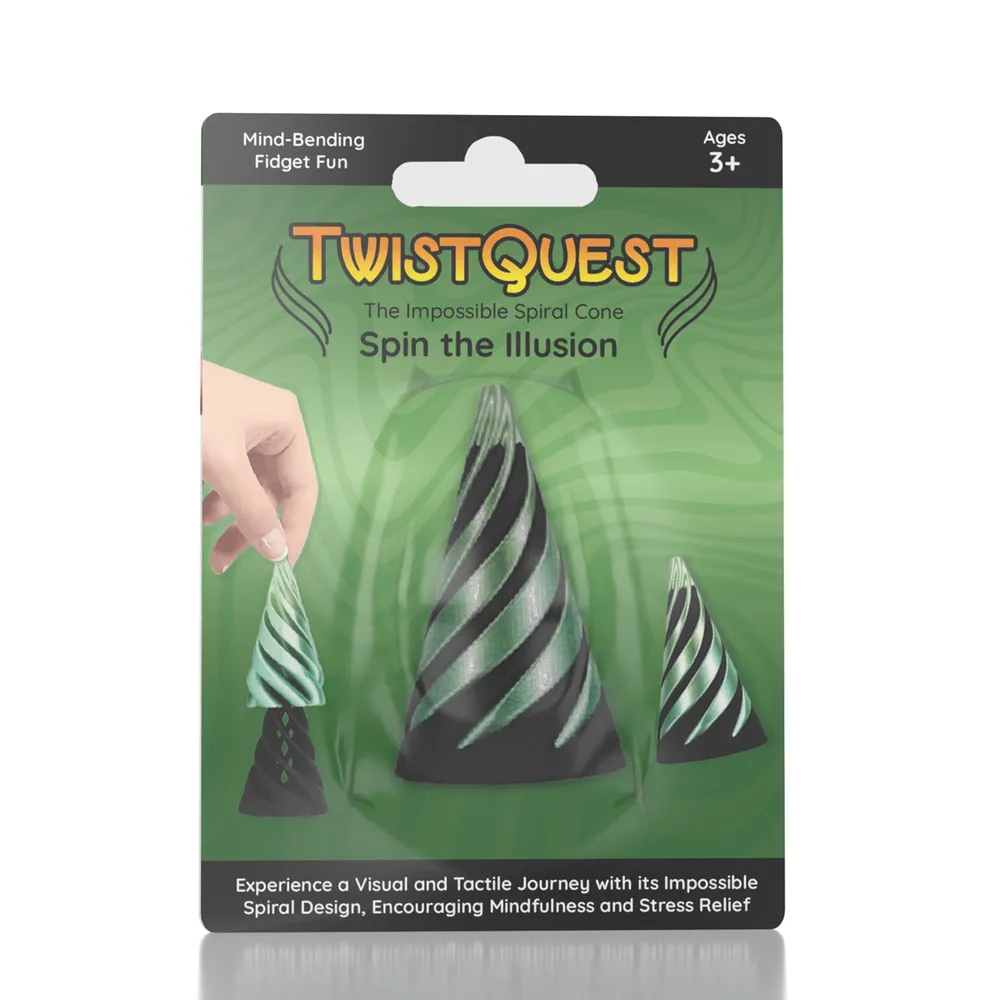 TwistQuest 3D Printed Fidget Spiral Cone Toy Multiple Colors — photo 2